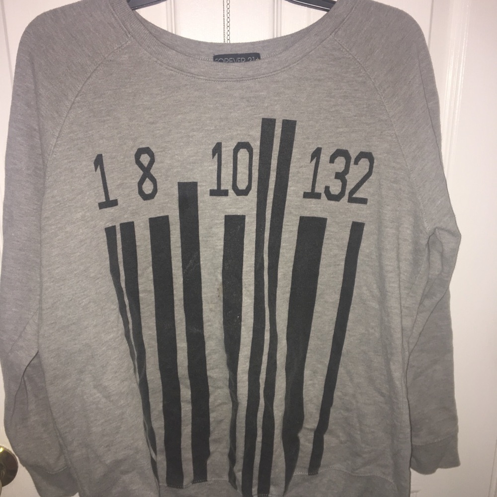 Barcode Pull Over Sweatshirt